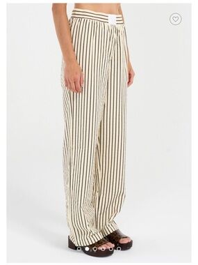 Lioness Cream and Black Striped Chinos cobain pants